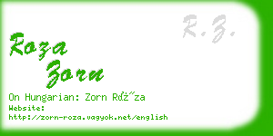 roza zorn business card